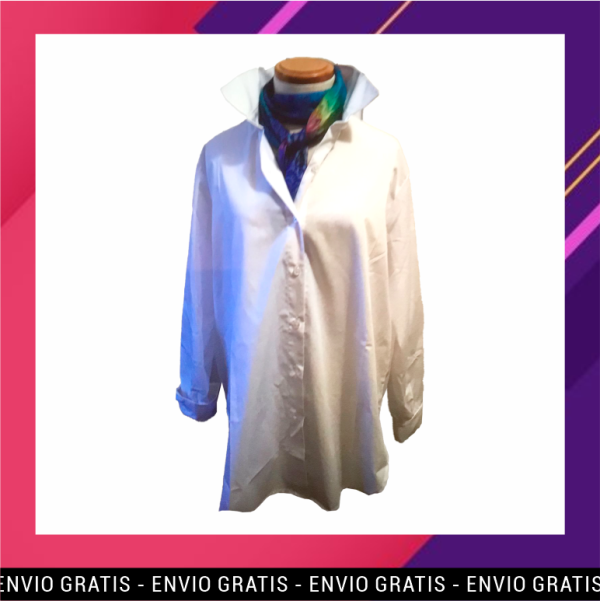 Blusón camisero blanco