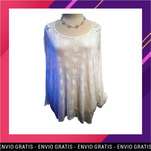 LPSM-009 Blusón corazones blancos