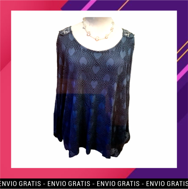 Blusón corazones azules