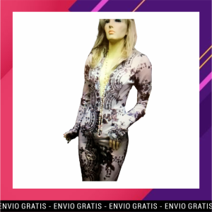 Enterizo de lame bordado con forro