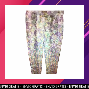 Pantalones con elástico y colores floreados