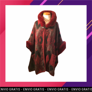 Capa guinda bolsillos sintéticos