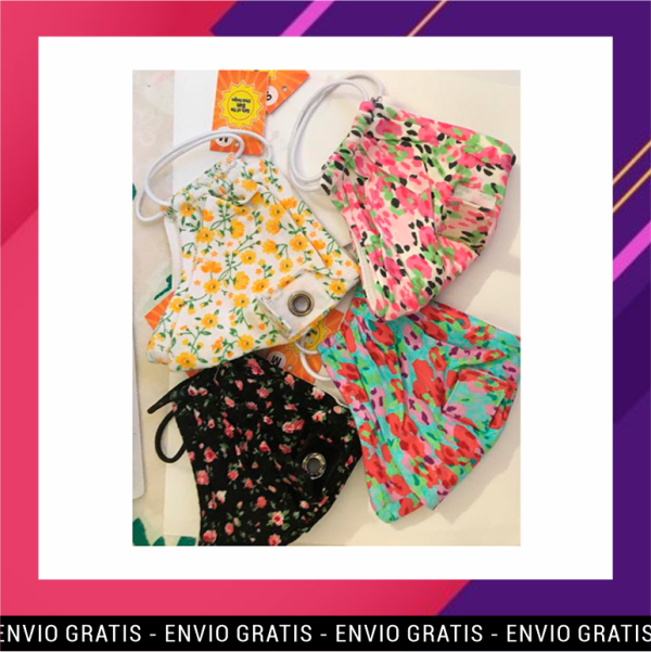 Máscaras con motivo flores y orejas