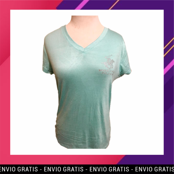 Polo Viscosa Verde Beverly Hulls