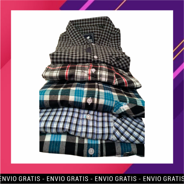 LPSM-190 Camisas a Cuadros Manga Corta