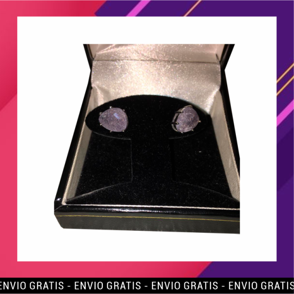 Aretes en Plata con Piedras Naturales Amatista
