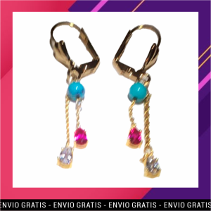 LPSM-213 Aretes Fantasía en Oro 14k