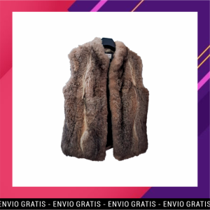 Chaleco de Conejo con Piel Natural